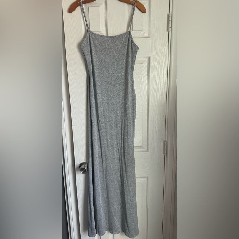 Grey and Brown Long Maxi Dress